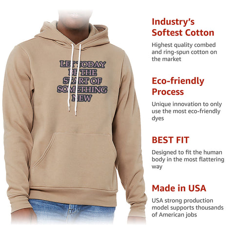 Start Of Something New Sponge Fleece Hoodie - Motivational Hoodie - Themed Hooded Sweatshirt Start Of Something New Sponge Fleece Hoodie - Motivational Hoodie - Themed Hooded Sweatshirt