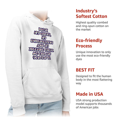 I Love My Curves Sponge Fleece Hoodie - Feminist Hoodie - Trendy Hooded Sweatshirt I Love My Curves Sponge Fleece Hoodie - Feminist Hoodie - Trendy Hooded Sweatshirt