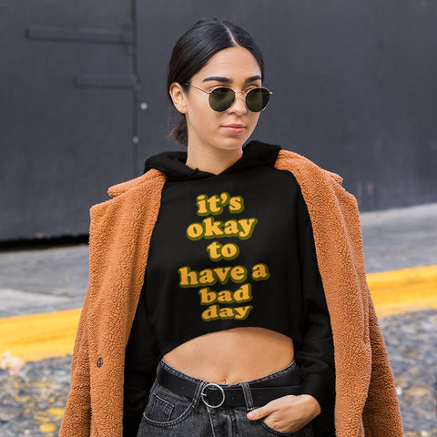 It's Ok Women's Cropped Hoodie - Positive Cropped Hoodie - Motivational Hooded Sweatshirt It's Ok Women's Cropped Hoodie - Positive Cropped Hoodie - Motivational Hooded Sweatshirt