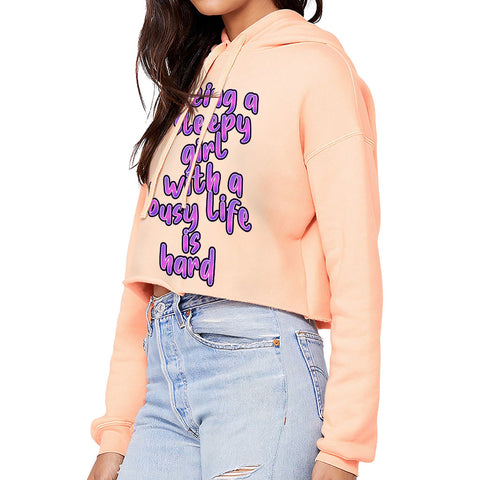 Being a Sleepy Girl Women's Cropped Hoodie - Cool Design Cropped Hoodie - Best Print Hooded Sweatshirt Being a Sleepy Girl Women's Cropped Hoodie - Cool Design Cropped Hoodie - Best Print Hooded Sweatshirt