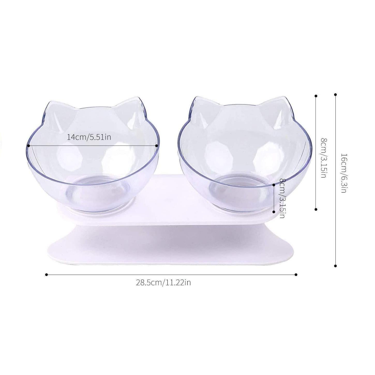 Non-Slip Cat Bowls with Raised Stand